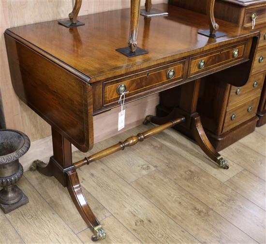 A Regency style mahogany sofa table W.93cm